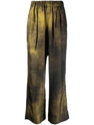 Gauchère pantalon ample à imprimé abstrait - Vert