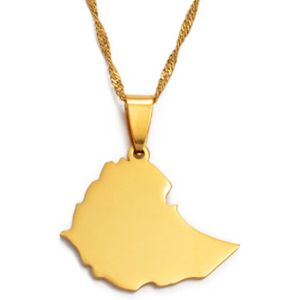 LGT Jewels heren ketting Edelstaal Ethiopie Goudkleurig