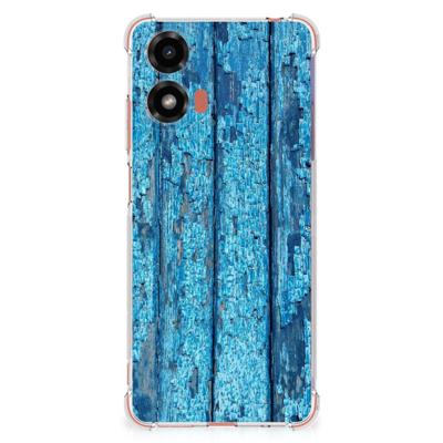 Motorola Moto G24 | G24 Power | G04 Stevig Telefoonhoesje Wood Blue Motorola Moto G24 | G24 Power | G04 Stevig Telefoonhoesje Wood Blue
