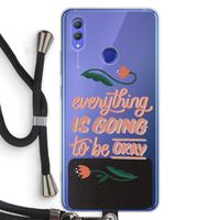 Optimistic flower girl: Honor Note 10 Transparant Hoesje met koord