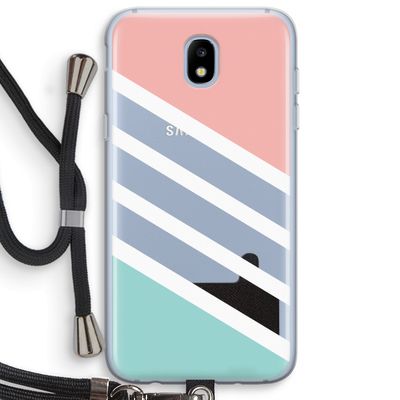 Strepen pastel: Samsung Galaxy J5 (2017) Transparant Hoesje met koord