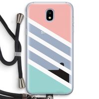 Strepen pastel: Samsung Galaxy J5 (2017) Transparant Hoesje met koord