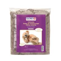 Glorex Hobby vulmateriaal - polyester - 1 kilo gram voor knuffels/kussens - bruin - donzig