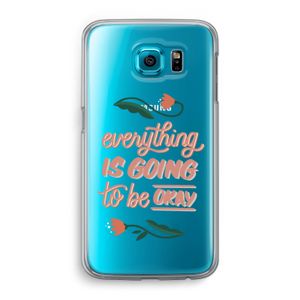 Optimistic flower girl: Samsung Galaxy S6 Transparant Hoesje