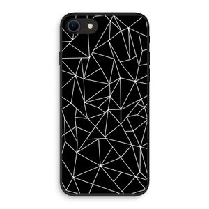 Geometrische lijnen wit: iPhone SE 2020 Biologisch afbreekbaar hoesje
