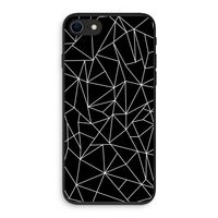 Geometrische lijnen wit: iPhone SE 2020 Biologisch afbreekbaar hoesje