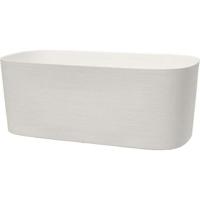 Plantenbak met waterreserve - GARDEN ID Respect - Wit 50 x 17 cm - 100% huishoudelijk afval - 100% recyclebaar - Gestructureerd oppervlak.