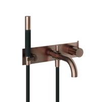 Hotbath Cobber Afbouwdeel - Inbouw Douche/Badmengkraan - Automatische Omstelinrichting met Doucheslang en Handdouche - Geborsteld Koper