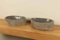 Rivierstenen waskommen set RM070301AB, 44x31x15 cm