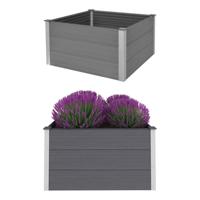 VidaXL Plantenbak verhoogd 100x100x54 cm hkc grijs