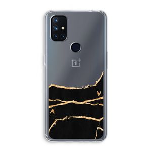 Gouden marmer: OnePlus Nord N10 5G Transparant Hoesje