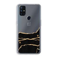 Gouden marmer: OnePlus Nord N10 5G Transparant Hoesje