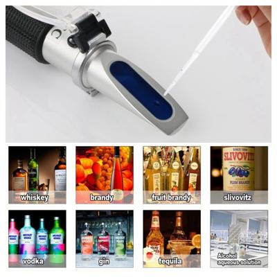 RZ116 refractometer alcohol draagbare automatische digitale refractometer 0-80 glycol handheld ATC Brix refractometer bier doos