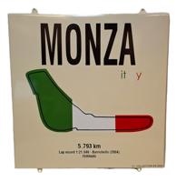 Monza Circuit Emaille bord - 50 x 50cm