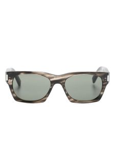 Saint Laurent Eyewear lunettes de soleil carrées à effet écailles de tortue - Gris