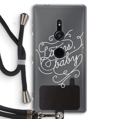 Laters, baby: Sony Xperia XZ2 Transparant Hoesje met koord