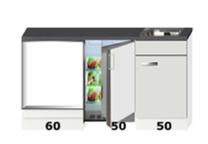 Kitchenette 160cm met oven kast en koelkast RAI-1440
