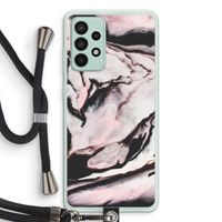 Roze stroom: Samsung Galaxy A52s 5G Transparant Hoesje met koord