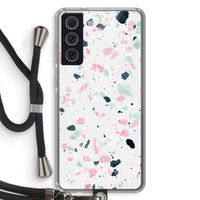 Terrazzo N°3: Samsung Galaxy S21 FE Transparant Hoesje met koord Terrazzo N°3: Samsung Galaxy S21 FE Transparant Hoesje met koord
