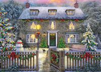 Falcon de luxe The Christmas Cottage 1000 stukjes - thumbnail