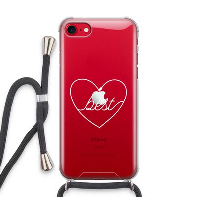 Best heart pastel: iPhone SE 2020 Transparant Hoesje met koord