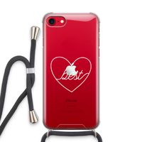 Best heart pastel: iPhone SE 2020 Transparant Hoesje met koord