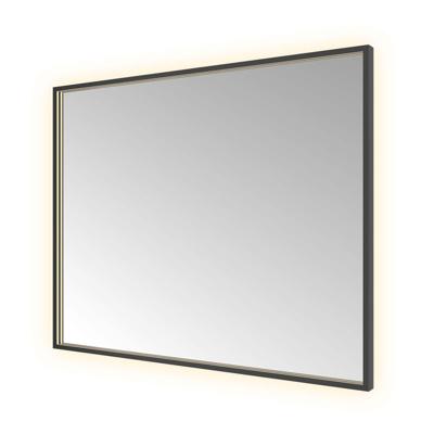 Hotbath &MORE Spiegel directe en indirecte LED color changing spiegelverwarming dimbaar met afstandsbediening Geborsteld koper PVD SQU180MBP