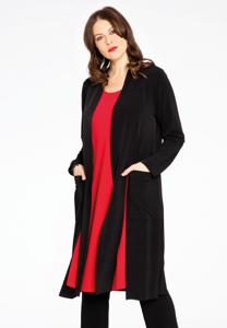 Yoek Vest met shawl | Zwart | Maat 58/60