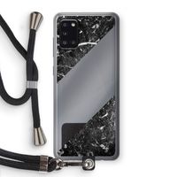 Zwart marmer: Samsung Galaxy A31 Transparant Hoesje met koord