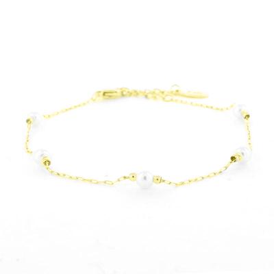 Kalli Schakel Armband Parel | Goud