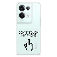 OPPO Reno8 Pro Silicone-hoesje Finger Don't Touch My Phone