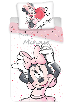 Minnie Mouse Dekbedovertrek wit/roze - 140 x 200 cm - Katoen - 70 x 90 cm
