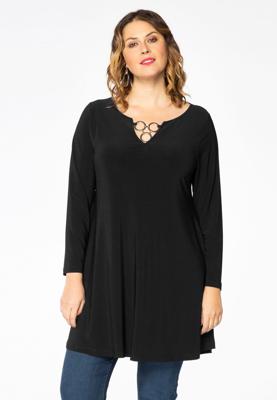 Yoek Tuniek wide bottom ringen | Zwart | Maat 58/60