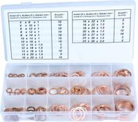 Condor afdichtring assortiment "9000" copper seal ring assortme 150 pieces, 19 sizes