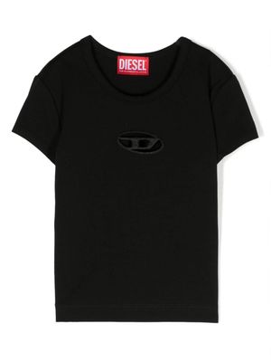 Diesel Kids t-shirt Tangie à design stretch - Noir