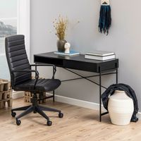 Bendt Bureau 'Mick' 110 x 50cm, kleur Zwart Bendt Bureau 'Mick' 110 x 50cm, kleur Zwart