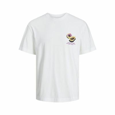 Heren-T-Shirt met Korte Mouwen Jack & Jones Jortampa Back Ss Crew Wit - Maat: 104-110 cm