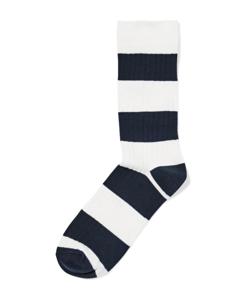 HEMA Herensokken Rib Strepen Donkerblauw (donkerblauw)