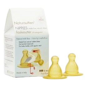 Natursutten flesspenen fast flow (2 stuks)