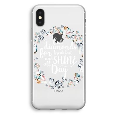 Diamonds: iPhone X Transparant Hoesje