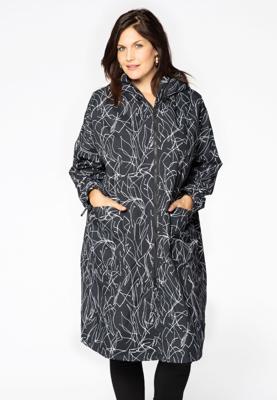 Yoek Raincoat wide SCRATCH | Zwart | Maat 48