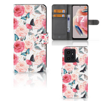Xiaomi Redmi Note 12 4G Hoesje Butterfly Roses - thumbnail