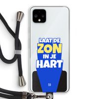 Laat de zon in je hart: Pixel 4 XL Transparant Hoesje met koord