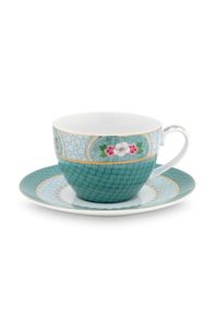 Pip Studio Blushing Birds Cappuccino Kop & Schotel Blauw