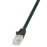 LogiLink CP1013U RJ45 Netwerkkabel, patchkabel CAT 5e U/UTP 0.25 m Zwart Snagless 1 stuk(s) - thumbnail