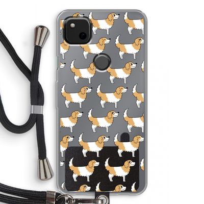 Doggy: Pixel 4a Transparant Hoesje met koord