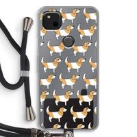 Doggy: Pixel 4a Transparant Hoesje met koord