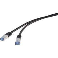 Renkforce RF-4673692 RJ45 Netwerkkabel, patchkabel CAT 6A S/FTP 10.00 m Zwart UV-bestendig 1 stuk(s)