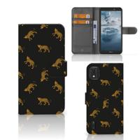 Telefoonhoesje | Met pasjeshouder | voor Nokia C2 2nd Edition Leopards