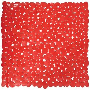 MSV Douche|bad anti-slip mat badkamer - pvc - rood - 54 x 54 cm